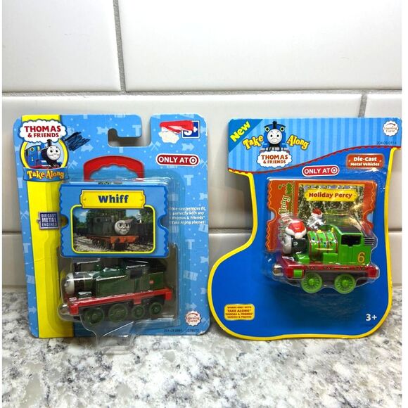 Thomas & Friends Take Along Lot Whiff & Holiday Percy Target Diecast NEW Sealed - Picture 1 of 5